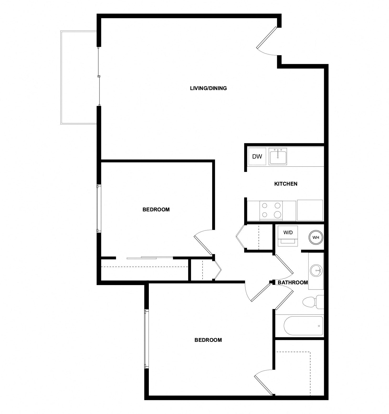 Leilani 2 2x1 XS floor plan